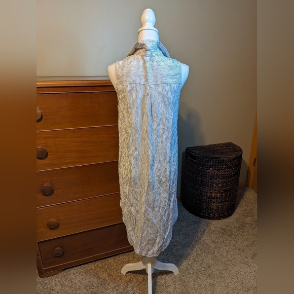 Blu Pepper beach vacation cover up STRIPE SIDE SLITS Delicate Flow Sz Small - Picture 4 of 13